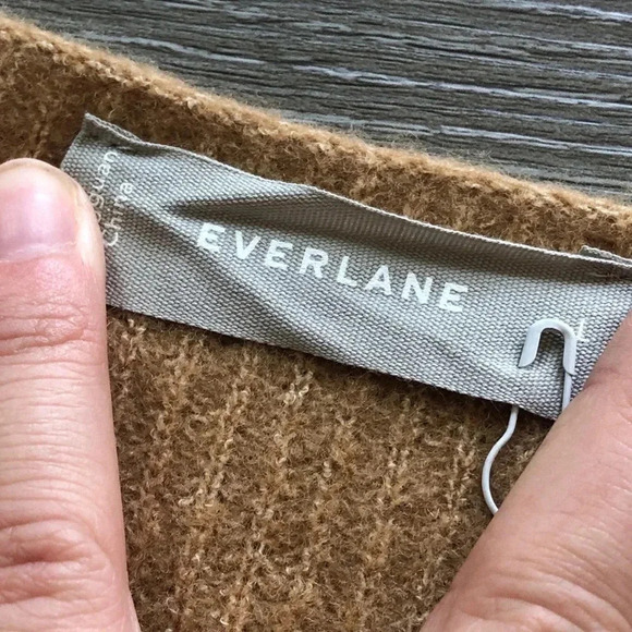 Everlane Camel Tan Wool Yak Hair Blend Ribbed Cozy Stretch Tank Size Large NWT - Picture 8 of 11